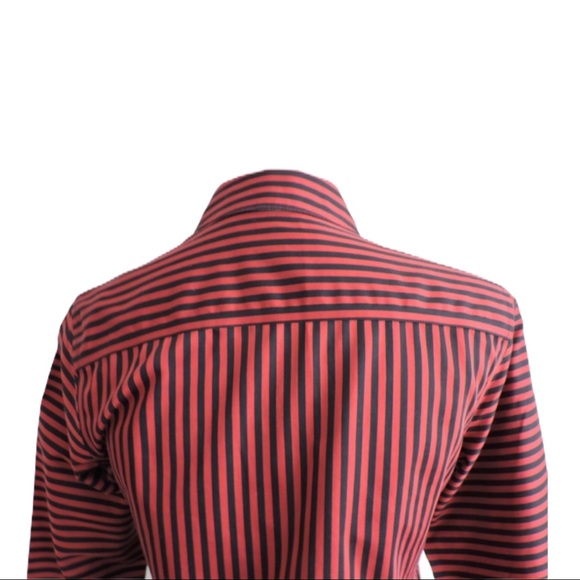 Foxcroft Red Black Button Down Shirt Non Iron 2P - Picture 4 of 8